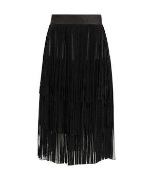 Dolce & Gabbana Black Silk Long Skirt