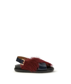 Marni Multicolor Calf Leather Bos Taurus Flat Sandals