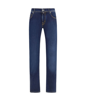 Jacob Cohen Blue Cotton Slim Fit Jeans