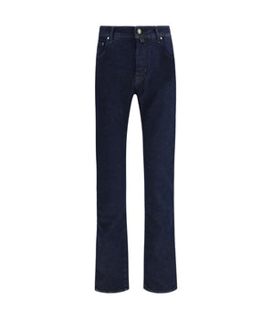 Jacob Cohen Blue Cotton Slim Fit Jeans