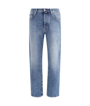 Jacob Cohen Blue Cotton Relaxed Fit Jeans