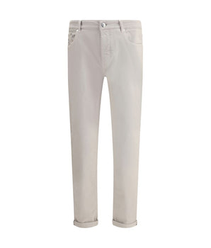 Brunello Cucinelli Beige Cotton Jeans Denim
