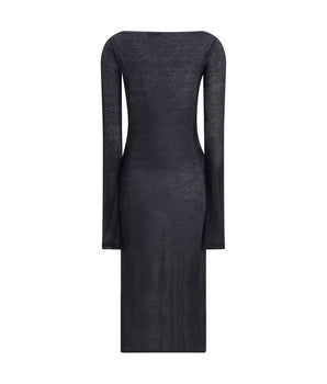 Miu Miu Black Cotton Casual Dress