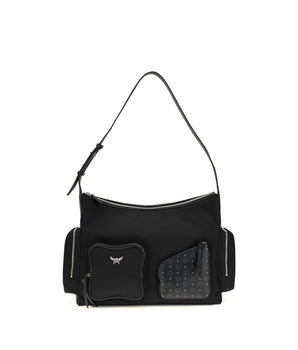 MCM Black Fabric Shoulder Bag