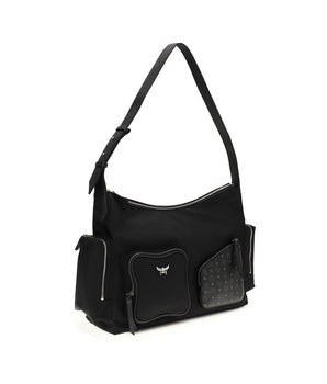 MCM Black Fabric Shoulder Bag