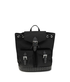MCM Black Nylon Backpack