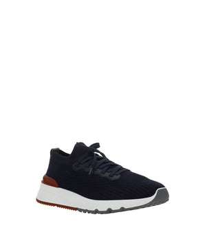 Brunello Cucinelli Blue Rubber Low Top Sneakers