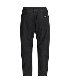 Prada Black Recycled Polyamide Casual Pants