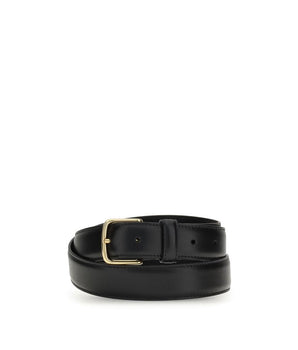 The Row Black Calf Leather Bos Taurus Regular Belt