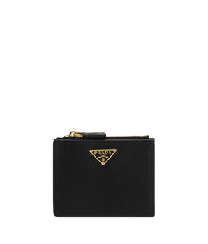 Prada Black Calf Leather Bos Taurus Wallet