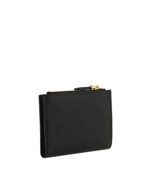 Prada Black Calf Leather Bos Taurus Wallet