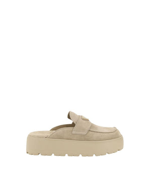 Prada Beige Rubber Platform Loafers