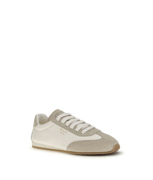 Prada Cream Lamb Ovis Aries Aries Low Top Sneakers