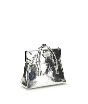 Margiela Silver Calf Leather Bos Taurus Handbag