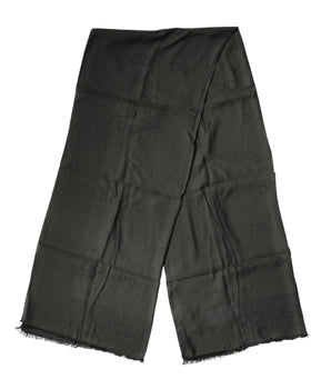 Dolce & Gabbana Black Modal Neck Wrap Men Shawl Men Scarf