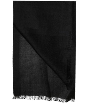 Dolce & Gabbana Black Cashmere Knit Neck Wrap Shawl Scarf