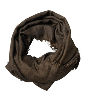 Dolce & Gabbana Brown Cashmere Knit Neck Wrap Shawl  Scarf