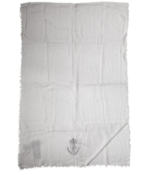 Dolce & Gabbana Gray Cashmere Knit Neck Wrap Shawl Scarf