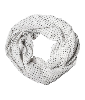 Dolce & Gabbana White Polka Dot Polyester Shawl Scarf