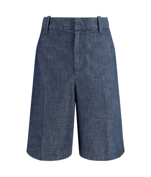 Jil Sander Blue Cotton Bermuda Shorts