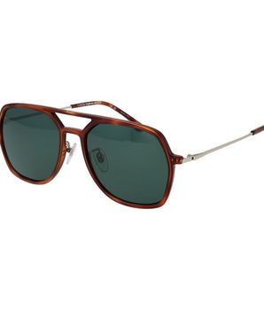 Lozza Brown Metal Sunglasses