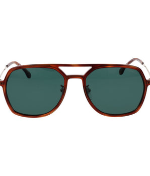 Lozza Brown Metal Sunglasses