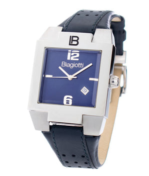 Laura Biagiotti Black Leather Dress Watch