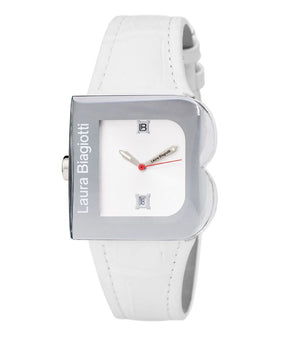 Laura Biagiotti White Leather Dress Watch