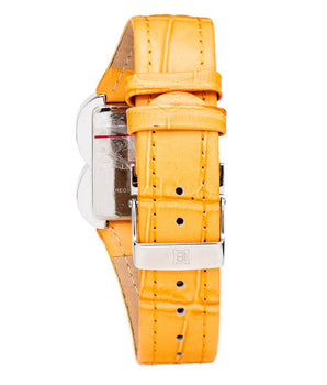 Laura Biagiotti Orange Leather Dress Watch