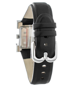 Laura Biagiotti Black Leather Dress Watch