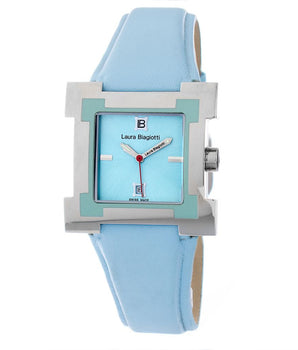 Laura Biagiotti Blue Leather Dress Watch
