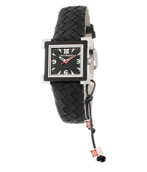 Laura Biagiotti Black Leather Dress Watch