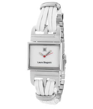 Laura Biagiotti White Leather Dress Watch