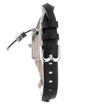 Laura Biagiotti Black Leather Dress Watch