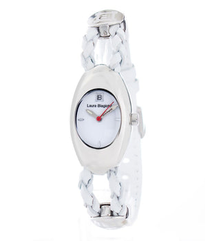 Laura Biagiotti White Leather Dress Watch