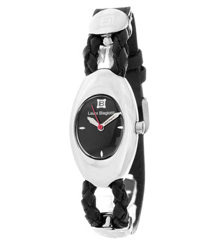 Laura Biagiotti Black Leather Dress Watch