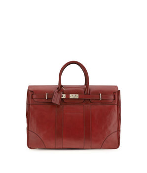Brunello Cucinelli Bordeaux Calf Leather Bos Taurus Luggage And Travel