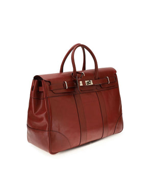Brunello Cucinelli Bordeaux Calf Leather Bos Taurus Luggage And Travel