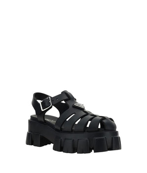 Prada Black Acetate Platform Sandals