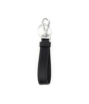 Prada Black Stainless Steel Keychain