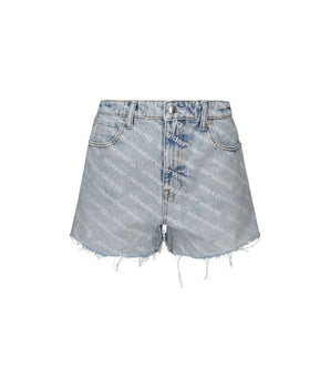 Alexander Wang Blue Cotton Bermuda Shorts