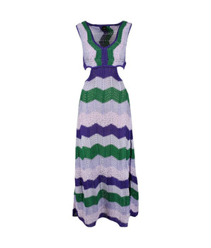 PINKO Purple Polyamide Long Dress