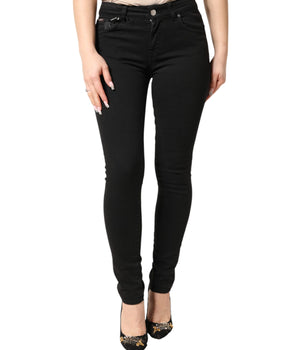 Dolce & Gabbana Black Cotton Stretch Skinny Denim Jeans