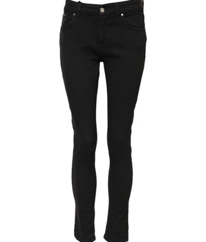 Dolce & Gabbana Black Cotton Skinny Denim Trouser Jeans