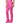 Pantalones casuales rectos de cintura alta de viscosa rosa de Versace