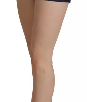 Dolce & Gabbana Blue Denim Stretch Crystal Hot Pants Shorts