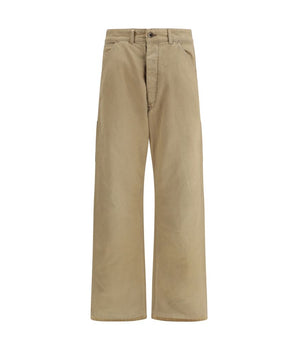 Margiela Beige Cotton Cargo Pants