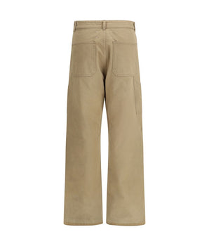 Margiela Beige Cotton Cargo Pants