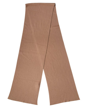 Dolce & Gabbana Brown Cashmere Knitted Neck Wrap Shawl Scarf