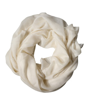 Dolce & Gabbana White Cashmere Knit Neck Wrap Shawl Scarf